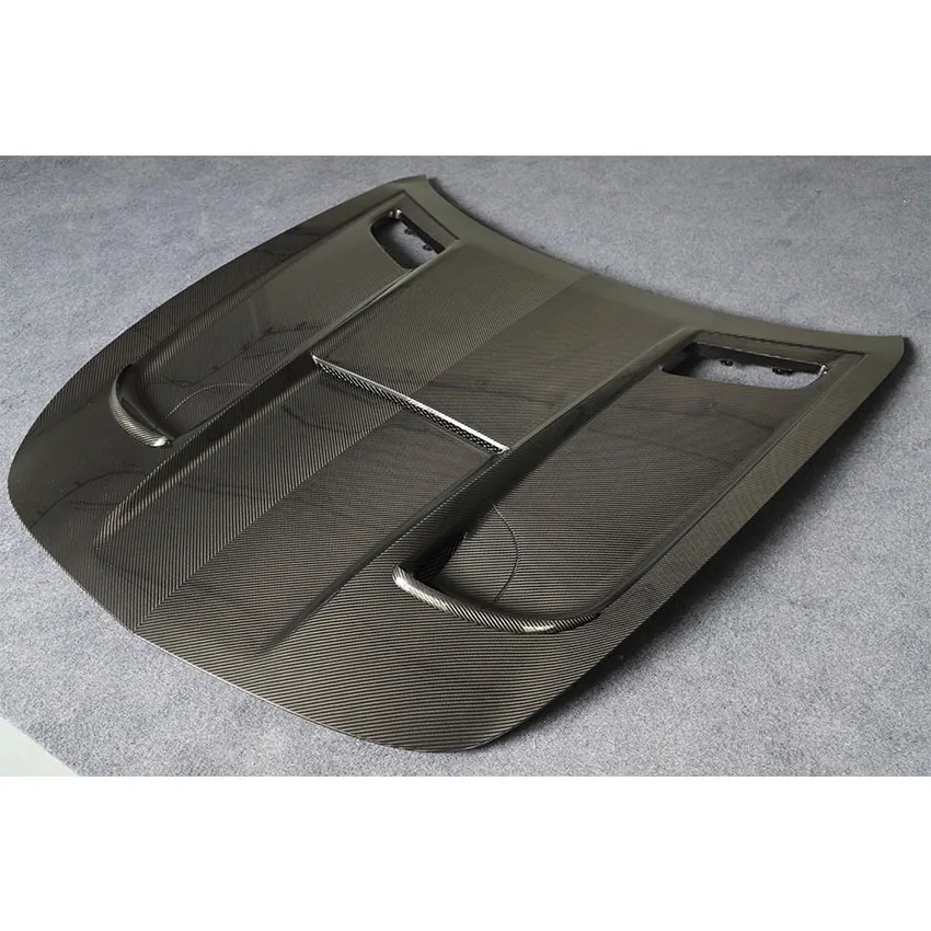 Auto Parts Black Series Style Dry Full Carbon Fiber Bonnet Hood For   GT GTS Carbon Hood Body Kit